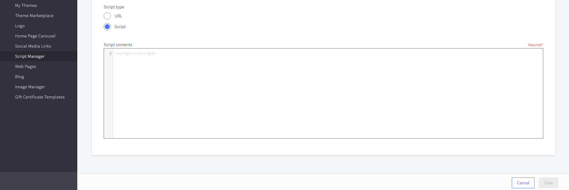 Screenshot of instruction
